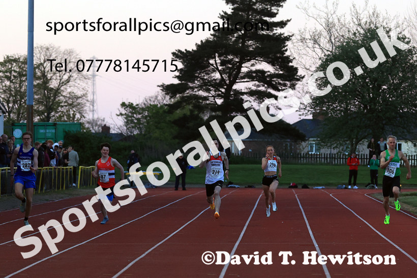 The 150 metres, 2026 NEGP 1, Monkton Stadium. Photo: David T. Hewitson/Sports for All Pics